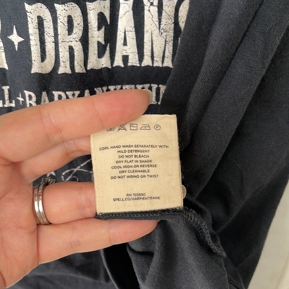 Spell and the gypsy collective black Cult tee dress L - Picture 7 of 8